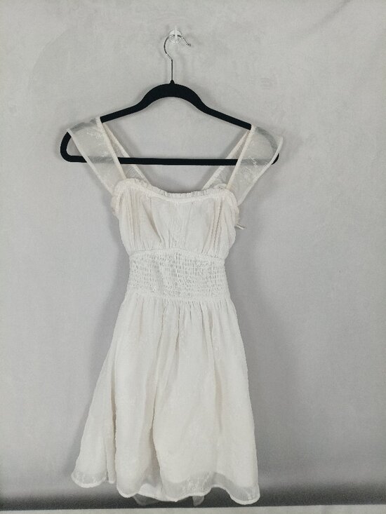 Hollister Dresses & Skirts - cottagecore HOLLISTER white lace tie mini dress